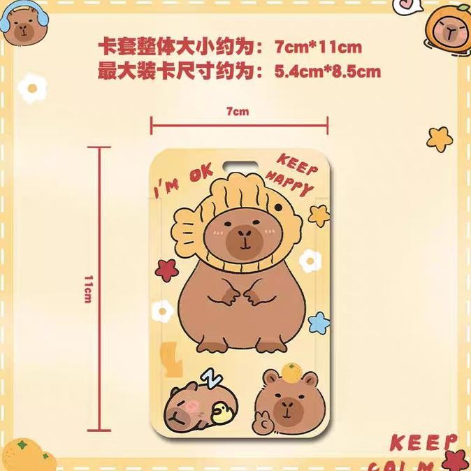 

ready Lanyard ID Card Holder Kalung Capybara Lucu / Cute Card Holder / Tempat Kartu murah