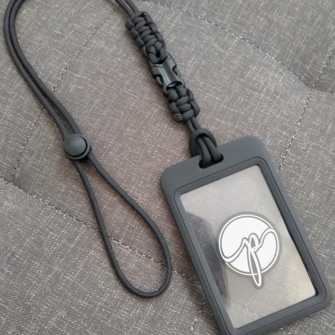 

ready Heavy Duty Tactical Lanyard with double sided card holder 2 sisi murah