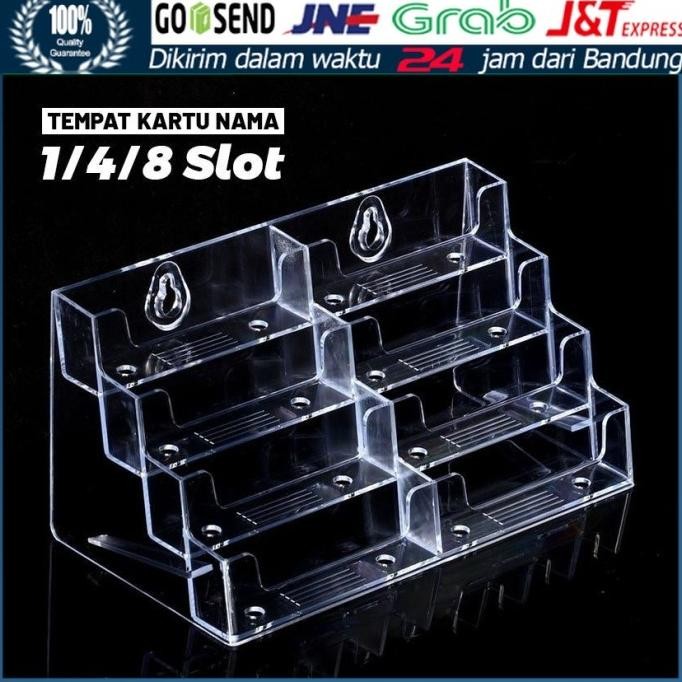 

ready Tempat Stand Kartu Nama Akrilik 8 Slot Tempat Name Card Acrylic Holder murah