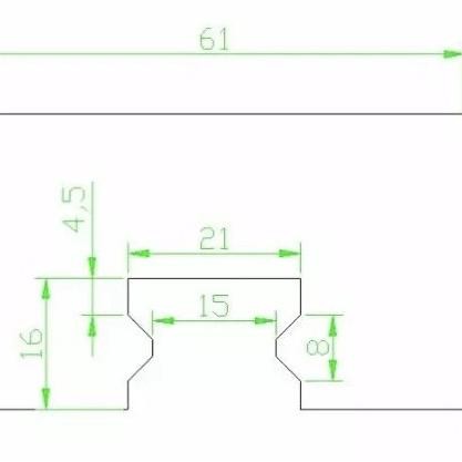 Dust Cover linear guide HGR 20 lebar rail 20mm cnc laser milling murah