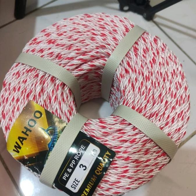 

Tali Tambang Ppd 3Mm 220Mtr / Tambang Pengikat Barang / Tambang Serbaguna Merah Tampar1Roll Co