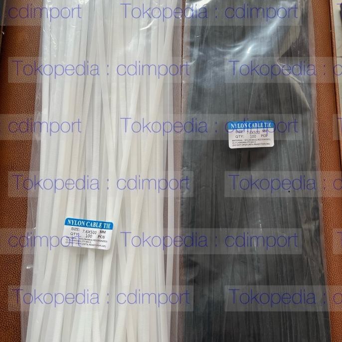 

Kabel Tie 7,6 X 50Cm Cable Ties Nylon 7.6 X 500 Mm Hitam Putih Co