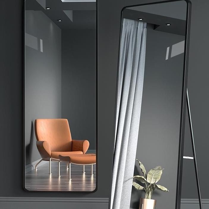 RA Standing Mirror /Cermin Berdiri Oval /Cermin berdiri dengan Roda /Cermin Berdiri Full Body