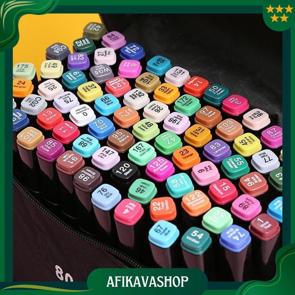 

Wd Touchfive 120Pcs Warna Sketsa Spidol Umum General Marker Set Animation Markers / Sketch Twin Market Set Spidol Promo Puncak
