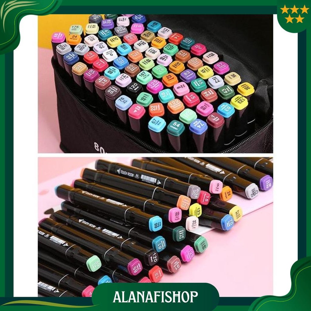 

Wd Touchfive 168Pcs Warna Sketsa Spidol Umum General Marker Set Animation Markers / Sketch Twin Market Set Spidol Cod