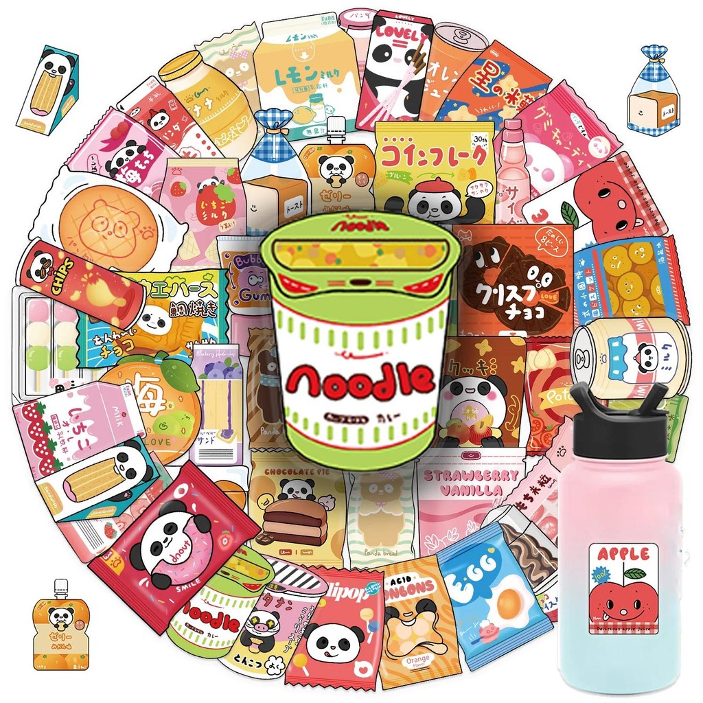 

50Pcs Transparent Pet Snack Stickers For Diy Crafting Vibrant Designs For Notebooks Journals Scrapbooking Decorative Stickers