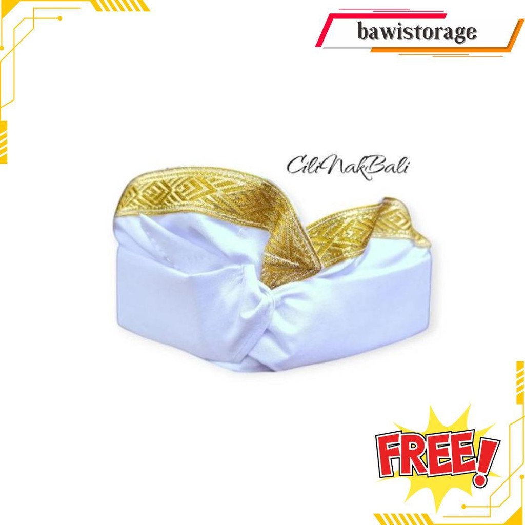 Udeng Bali Jadi Ikat Kepala Pria Putih Cod