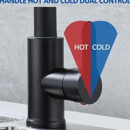 Paket Lengkap Kitchen Sink Dan Kran Tarik Hitam Wastafel Cuci Piring Stainless Tempat Cuci Piring