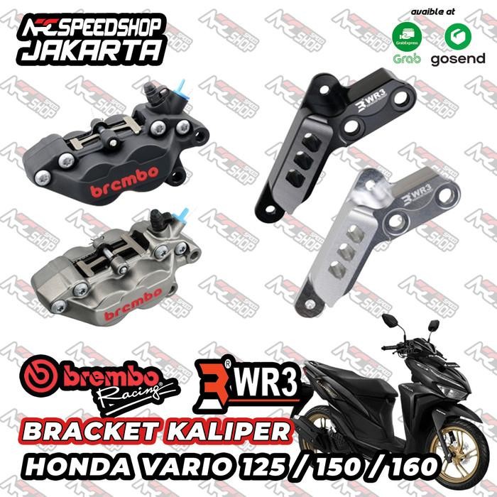 Braket Kaliper Wr3 + Brembo Kaliper 4P Honda Vario 125/150/160 Original Dan Terpercaya