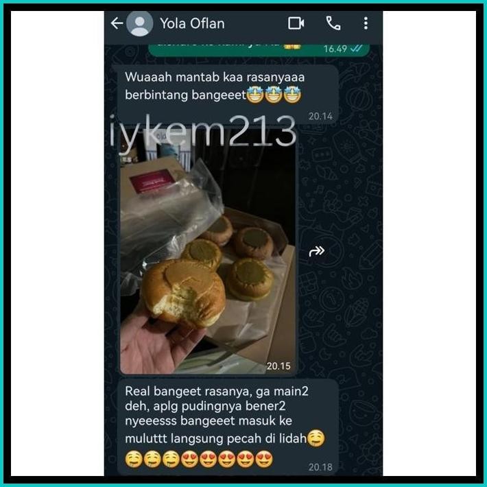 

12 PCS OFLAN DONAT DONUT FLAN 1 DOZEN