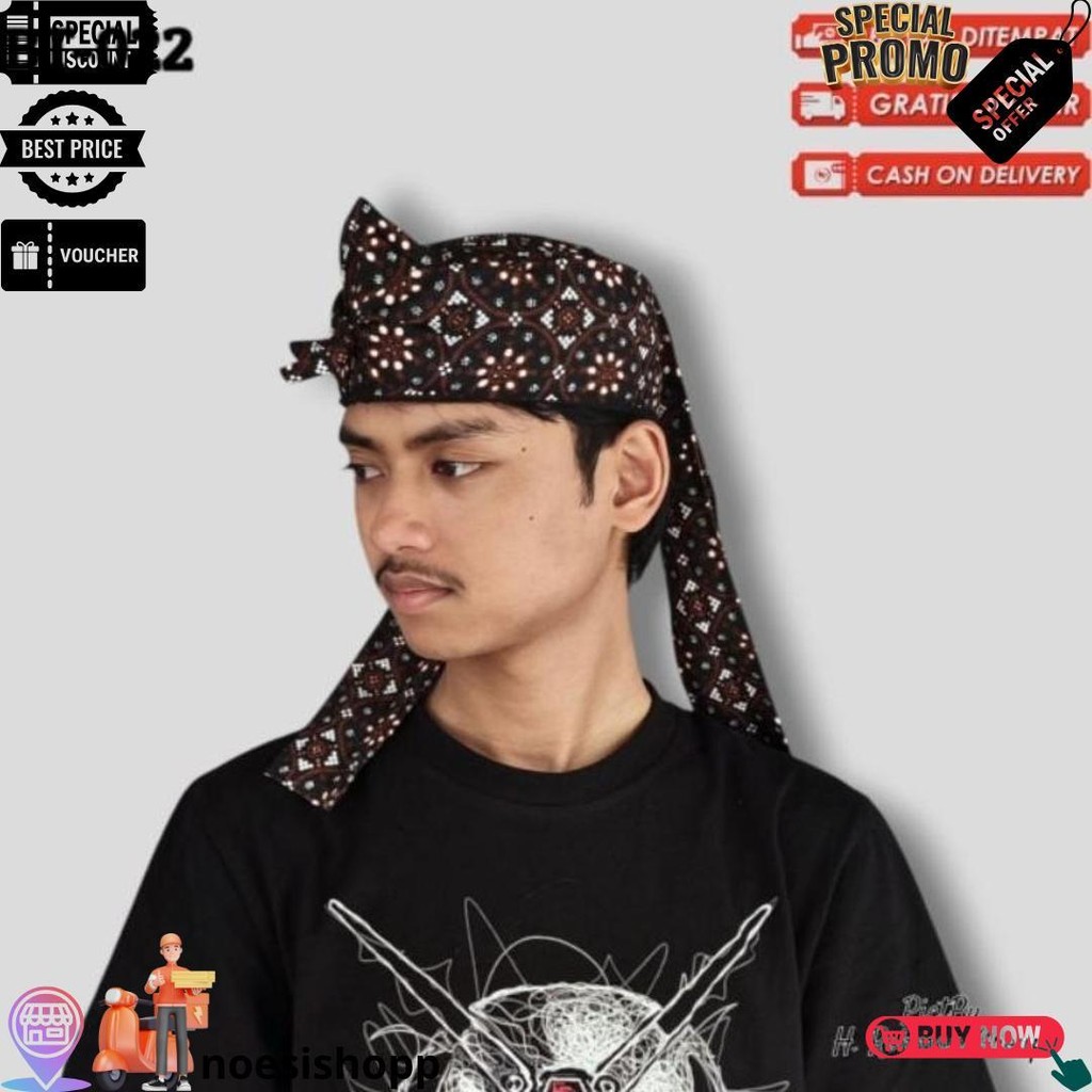 Udeng Sunda Batik Blankon Blangkon Iket Sunda Batik - Blangkon Ikat Iket Termurah