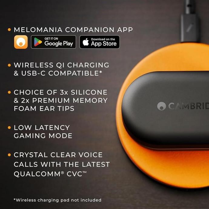 Sale Cambridge Audio Melomania M100 M 100 In Ear True Wireless Headphones Anc Bluetooth Earphone