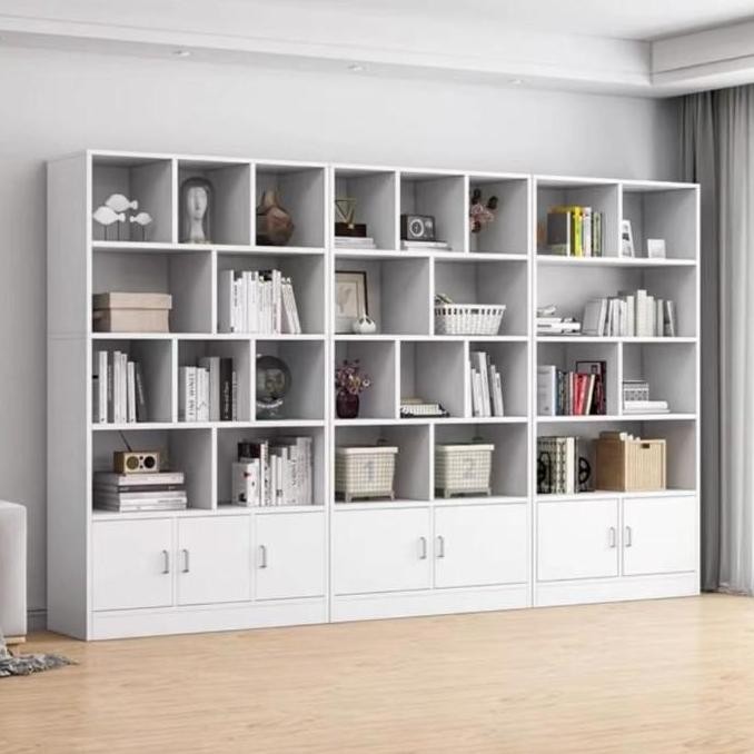 Lemari Buku Lemari Rak Buku Rak Buku Kayu Rak Susun Lemari Display Lemari Penyimpanan Serbaguna