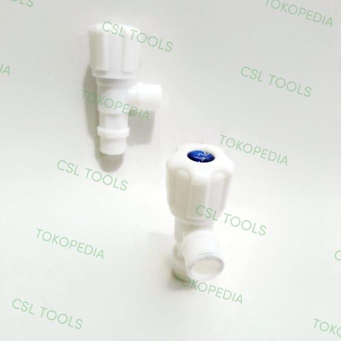 Diskon Kran Shower PVC F Singel 1/2" inch - Stop Kran  WC Jet Shower #csl