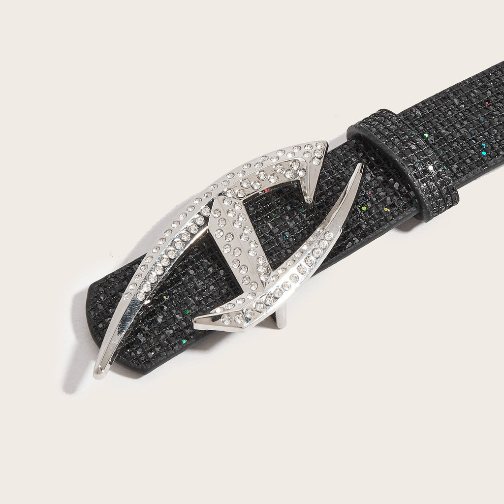 Sabuk Wanita Berlapis Pita dan Rhinestone yang Menampilkan Kepribadian