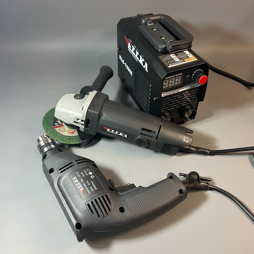 gh-67 gfd-6 ELLKA 3in1 Mesin Las Listrik 450Watt 120A Ellka Mesin Gerinda tangan listrik 4inch Ellka