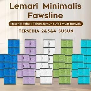 LEMARI PAKAIAN RAK PENYIMPANAN SEBAGUNA DAN MINIMALIS FAWSLINE 3-4 SUSUN SEPERTI TABITHA