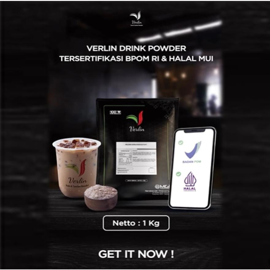

Eh76 QIG-1722 Bubuk minuman Verlin drink powder GREEN TEA LATTE 1kg Termurah Original