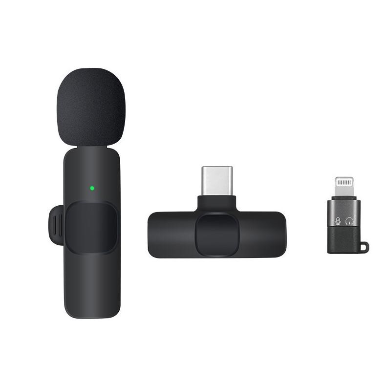 ready stock MIKROFON BLUETOOTH MIC WIRELESS SMARTPHONE CLIP ON VLOG LAVALIER MICROPHONE WIRELESS MIC