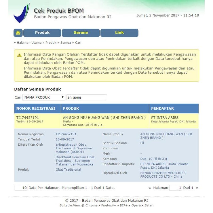 

Murah Obat Stroke Angkung (Angong) Ni Huang Asli Li Shi Zhen - Intra Aries