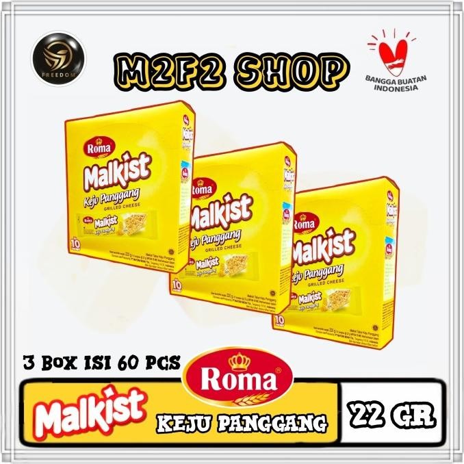 

Murah Roma Biskuit Malkist Keju Panggang Grilled | Cheese - 22 Gr (3 Box)