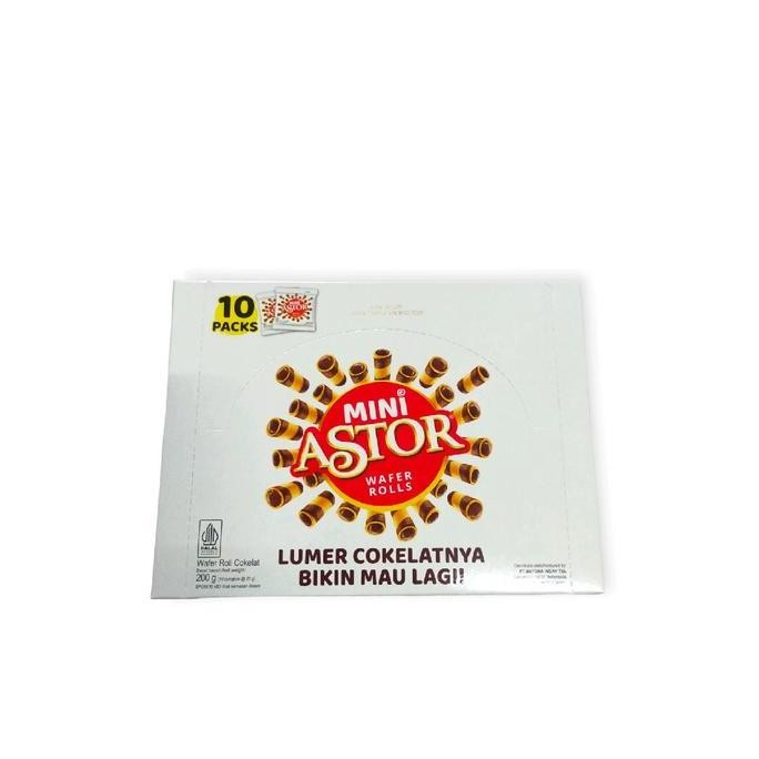 

Promo Mini Astor Wafer Rolls Per Dus Isi 6 Boks X 10 Pcs Camilan Makanan Food