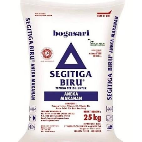 

Murah Tepung Terigu Segitiga Biru 25Kg / 25 Kg 1 Karung / Ball