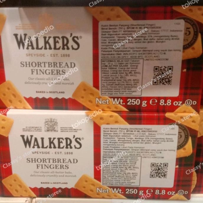 

Grosir Walkers Pure Butter Shortbread 250 Gr/Kukis Biskuit Panjang