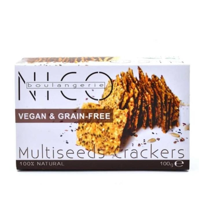

Grosir Nico Baulangerie Grain-Free Multiseeds Crackers 100Gr