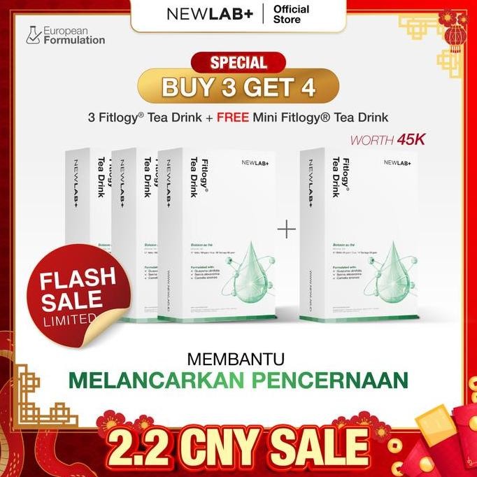 

Murah [Special Cny 2.2] Newlab 3 Box Fitlogy Tea Drink Free 1 Box Fitlogy Mini Tea Drink | Minuman Teh Hijau Herbal