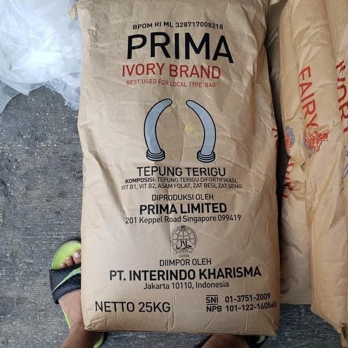 

Grosir Tepung Prima Ivory Brand 25Kg For Bao Grab / Gosend Only