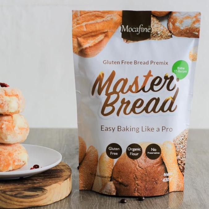 

Grosir Mocafine Tepung Roti Gluten Free Master Bread Rendah Gula Alami Organik Baking Flour 420Gr (2Pcs) Food Bubuk