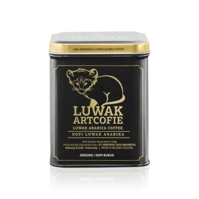 

Promo Artcofie Kopi Luwak Arabica Tin Box Ground Bubuk 100Gr | Kopi Bubuk