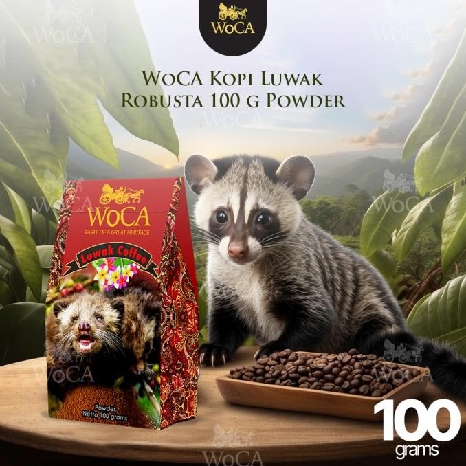 

Murah Woca Kopi Luwak Robusta 100 Gram Powder