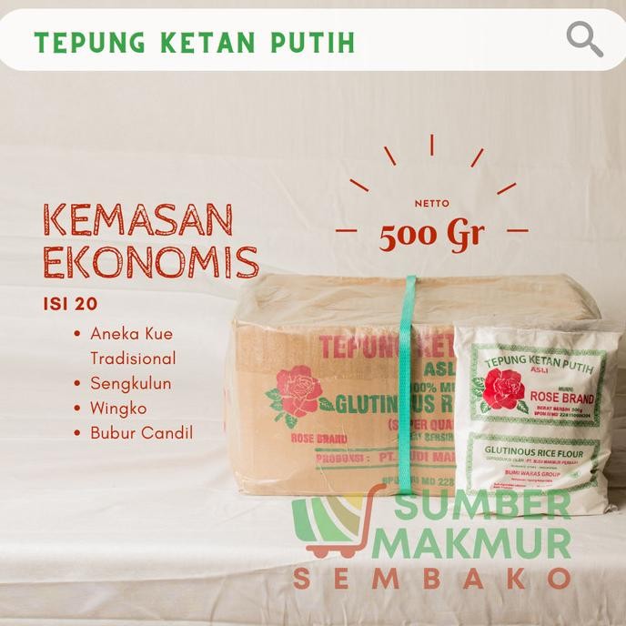 

Promo Tepung Ketan Rose Brand Paket Murah Grosir / Per Dus