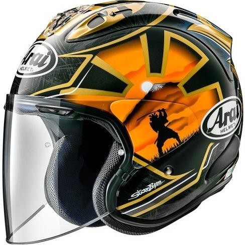 * Arai SNI VZ-RAM PEDROSA SPIRIT Helm Half Face Original - Gold *