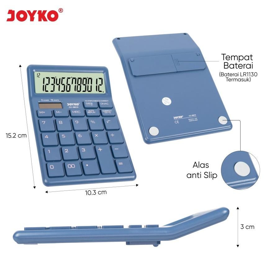 

TW39 Paling Murah!!! Kalkulator JOYKO CC 58CO Calculator Check Correct CC58CO 12 Digit Tombol Besar Terlaris Viral