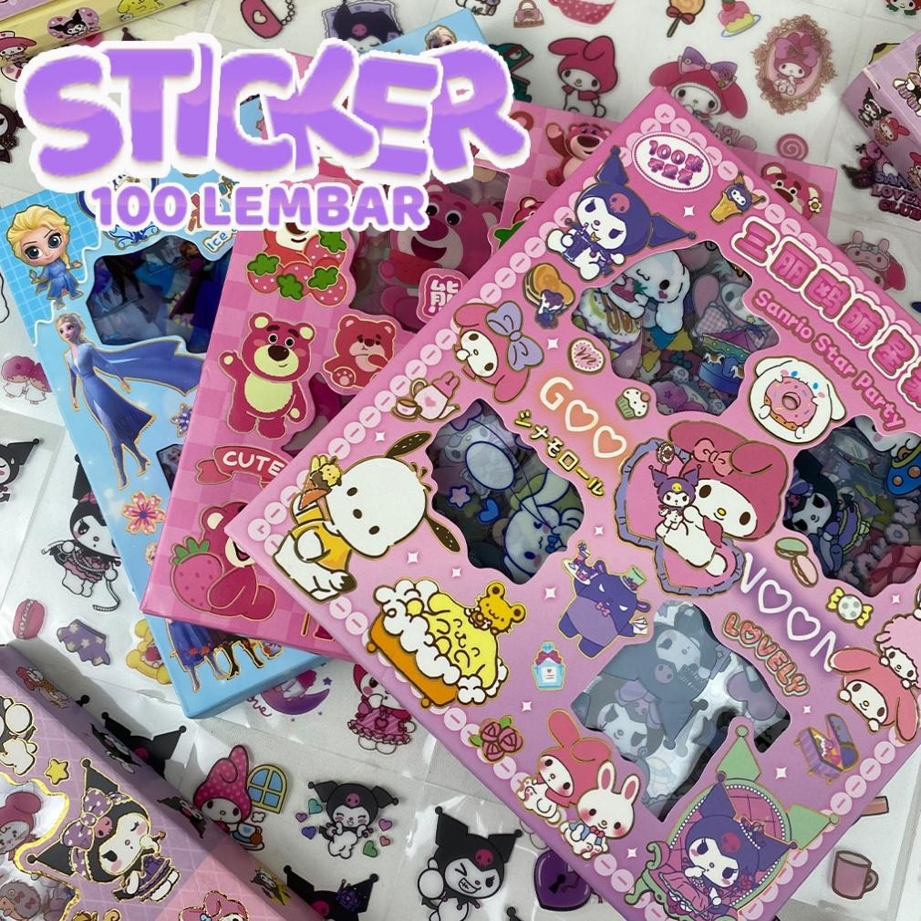 

gha-65 gd-324 Sticker Waterproof 100 Lembar/ Sticker DIY Aestethic Buku Diary CYD-A Berkualitas Hemat