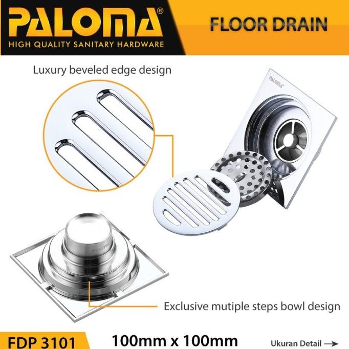FLOOR DRAIN PALOMA FDP 3101 SARINGAN GOT ANTI BAU ANTI KECOA