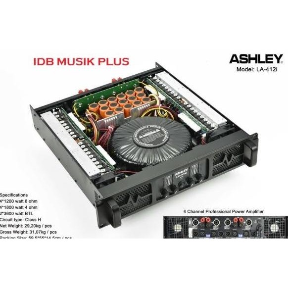 Murah Power 4 Channel Ashley La412I / La 412I / La 412 I Original