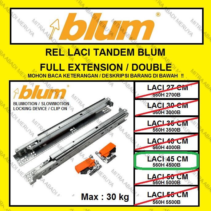 REL TANDEM BLUM 45 CM DOUBLE EXTENSION REL LACI BLUM REL BLUM