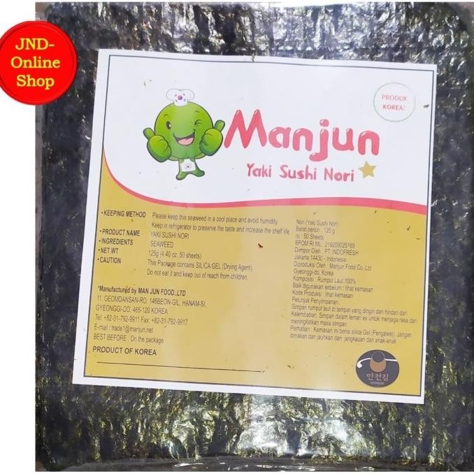 

MANJUN YAKI SUSHI NORI ISI 50 SHEETS IMPORT KOREA