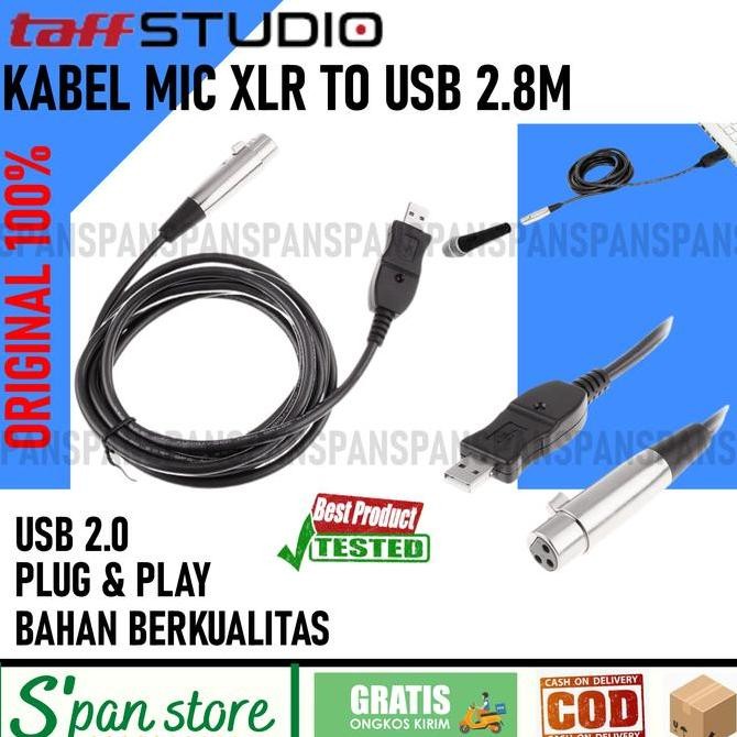 Kabel USB to XLR Microphone Studio Audio Adapter Connector Mic Cable