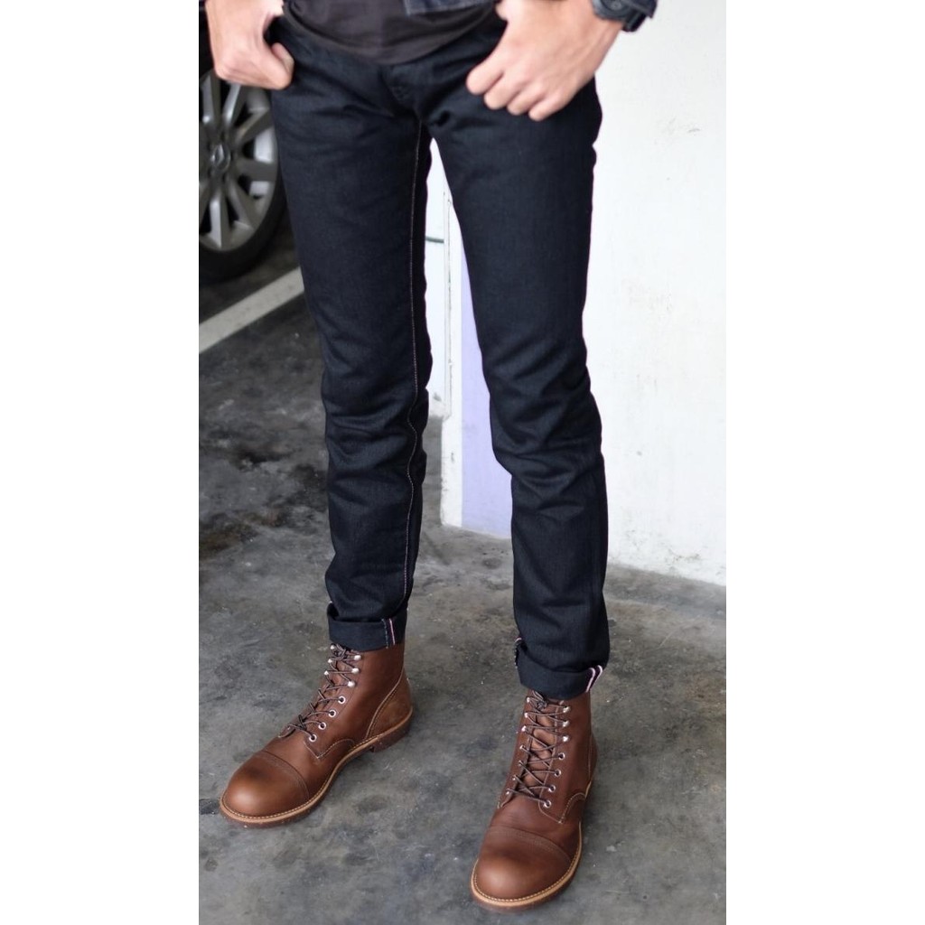 Grosir Momotaro B0306Sp 15.7Oz Black Selvedge