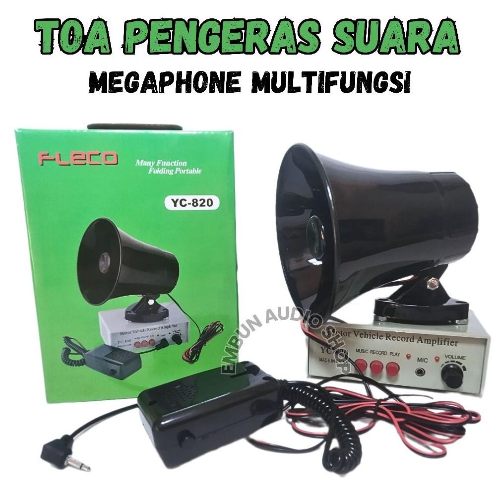Toa Fleco YC 820 - Toa Pengeras Suara Multifungsi | Toa Amplifier Mini Megaphone Perekam Suara FLEC0