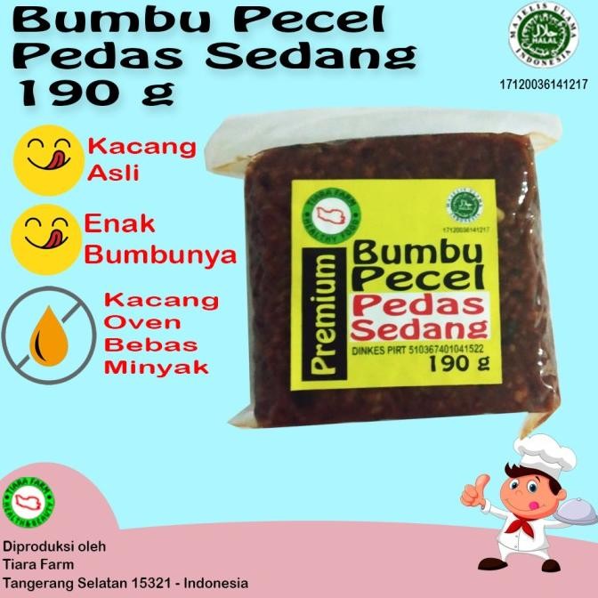 

Bumbu Pecel Premium Pedas Sedang 190 g - Gogomix Tiara Farm nUg