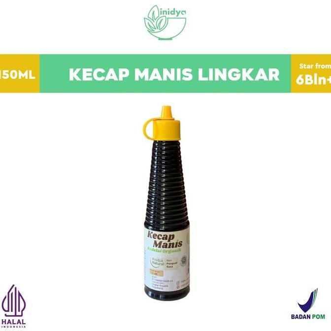 

LINGKAR ORGANIK - Kecap Manis Organik Sehat 150 ml Bahan dari Kedelai Hitam Non Msg nUg