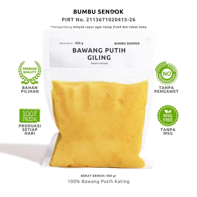 

BUMBU SENDOK Refill Bawang Putih Giling dalam Minyak / Garlic Paste nUg