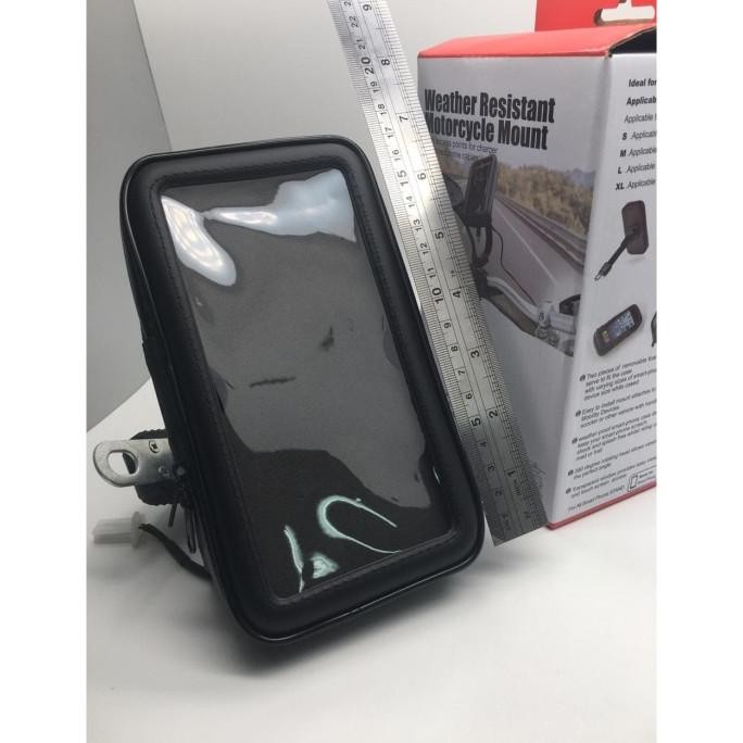 ASLI PEGANGAN HOLDER HP CAS LISTRIK USB MOTOR WATERPROOF ANTI AIR CHARGER