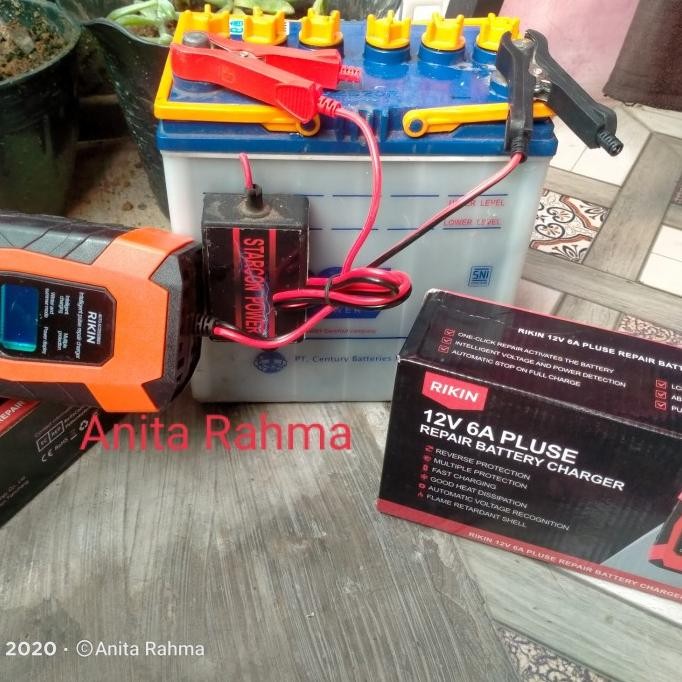 cas setrum aki charger aki mobil motor 6a 12v Venus otomatis